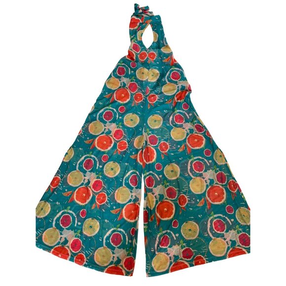 Ombare Karpo Swim Cover Up Jumpsuit Romper Sheer Resort Halter S/M NWT 7045 - Picture 2 of 16